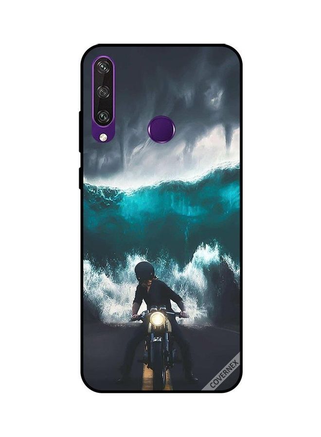 كوفرنيكس غطاء حماية واقٍ بطبعة شاب يقود دراجة نارية لهاتف هواوي Y6P متعدد الألوان - Image 1