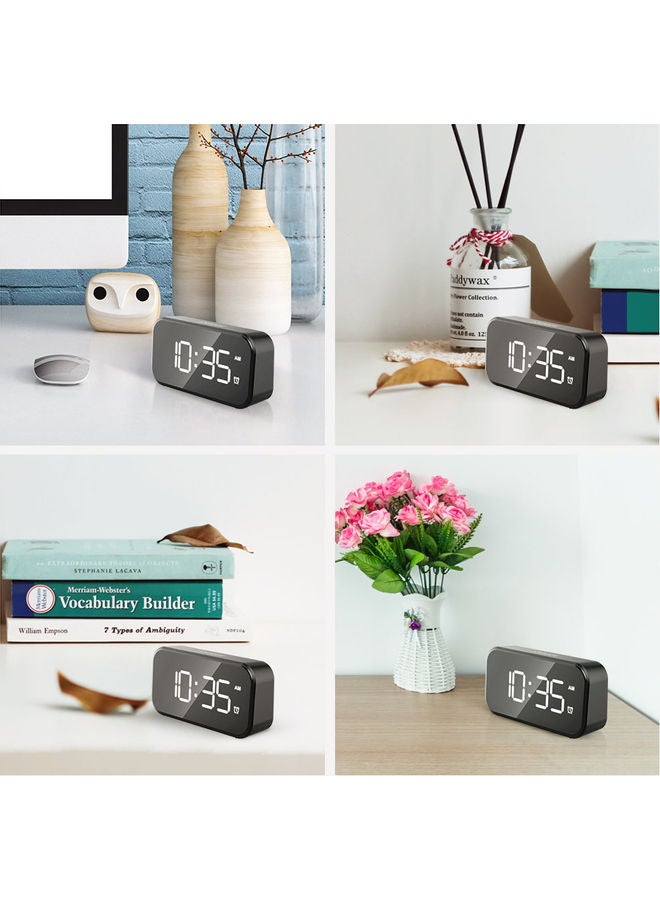 Digital Alarm Clock White 14x5x10cm - Image 3