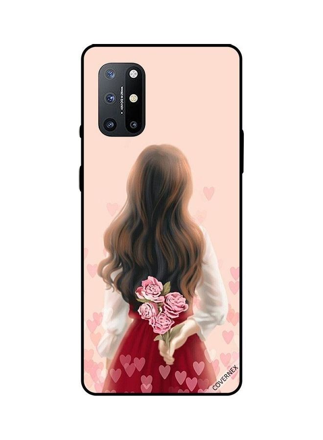 كوفرنيكس غطاء حماية بطبعة فتاة تحمل زهور لهاتف ون بلس 8T متعدد الألوان