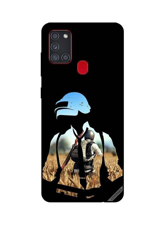 Covernex Soldier In Fields Design Protective Case Cover For Samsung Galaxy A21S Multicolour