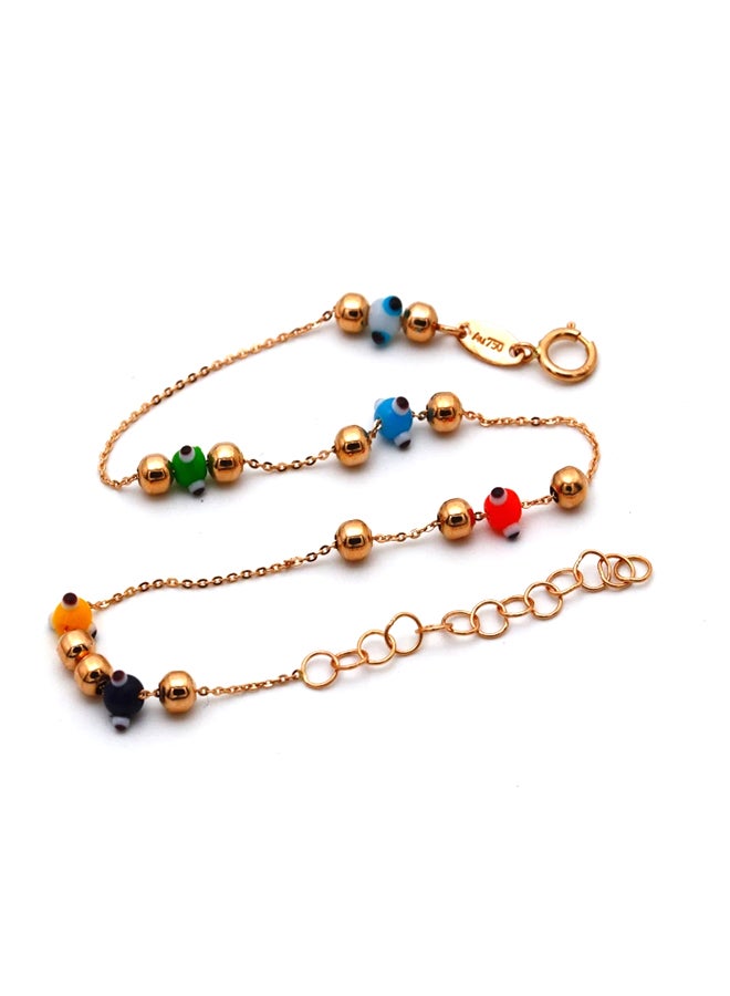 Gold Zone - 18 Karat Gold Bead Bracelet - Image 1