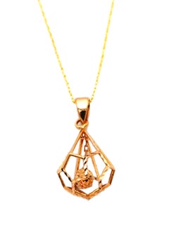 Gold Zone 18 Karat Gold Ball Cage Pendant Necklace  - Image 1