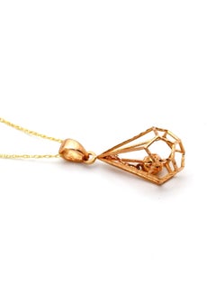 Gold Zone 18 Karat Gold Ball Cage Pendant Necklace  - Image 2