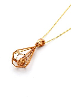 Gold Zone 18 Karat Gold Ball Cage Pendant Necklace  - Image 3