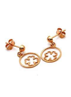 Gold Zone 18 Karat Gold Floral Earrings  - Image 1