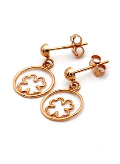 Gold Zone 18 Karat Gold Floral Earrings  - Image 4