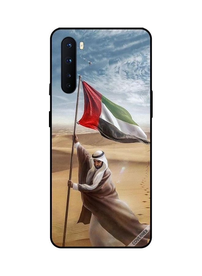 كوفرنيكس غطاء حماية واقٍ بطبعة الشيخ زايد وهو يغرس علم الإمارات العربية المتحدة لهاتف ون بلس نورد متعدد الألوان