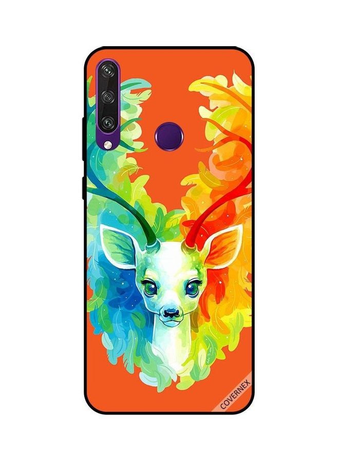 Covernex Huawei Y6P Protective Case Cover Printed Featuring Colorful Deer DESIGN_0064 - Image 1
