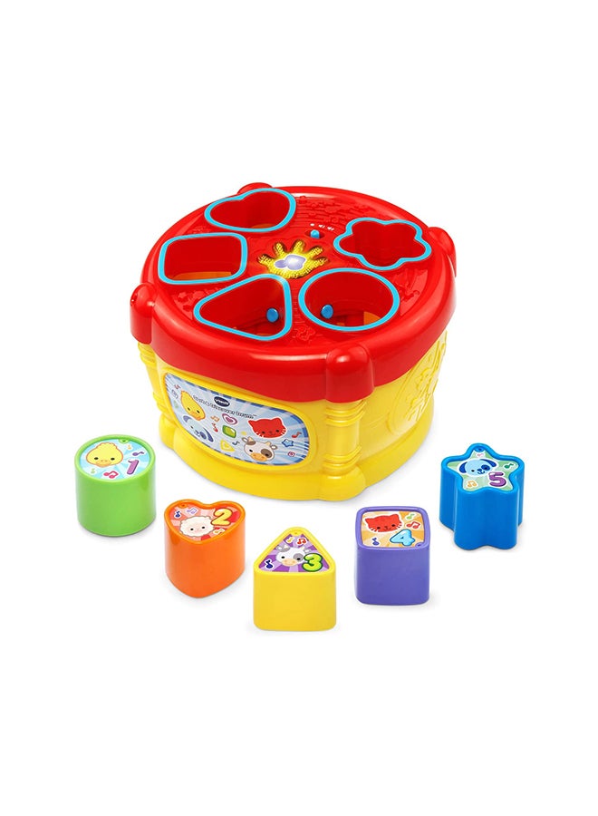 vtech Sort and Discover Drum 6-36 Months - VT80-185129 11.7x19x19cm - Image 1