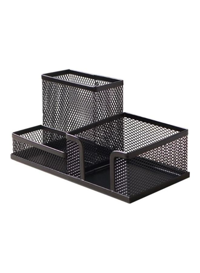 Urban Utility 3-Compartment Mesh Caddy Organizer Black - Image 1