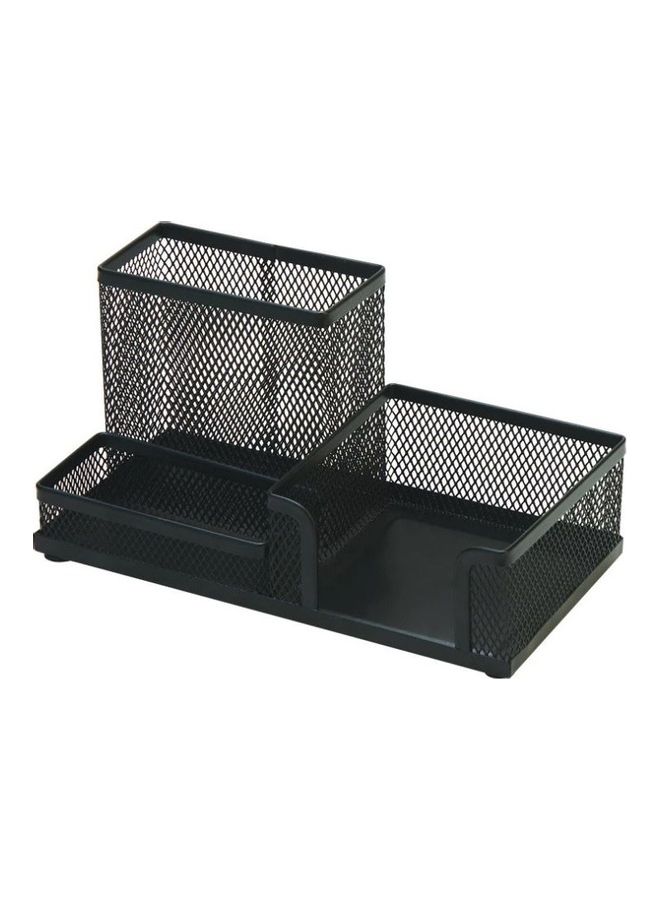 Urban Utility 3-Compartment Mesh Caddy Organizer Black - Image 2