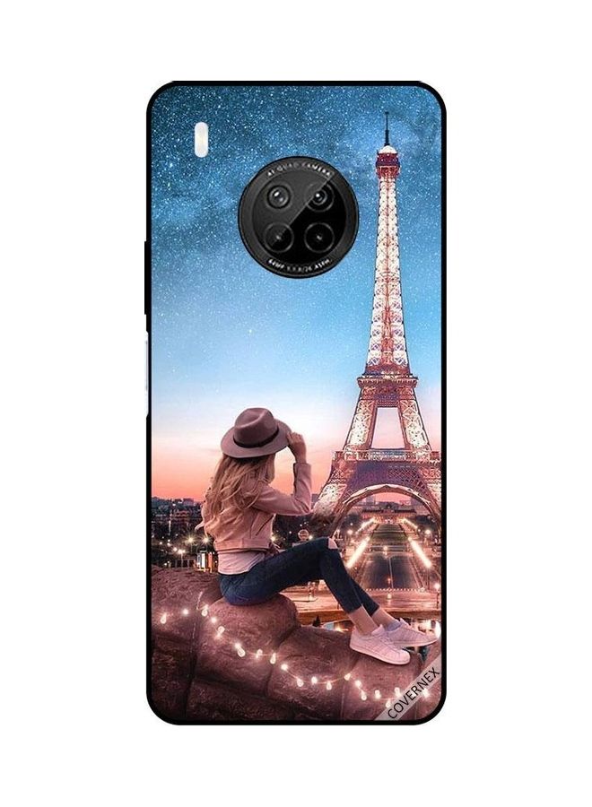 Covernex - Brown Hat Girl And Effiel Tower Protective Case Cover For Huawei Y9A Multicolour - Image 1