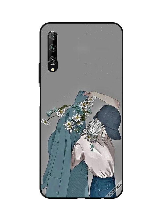Covernex Cap Girl Wearing Floral Coat Protective Case Cover For Huawei Y9S Multicolour