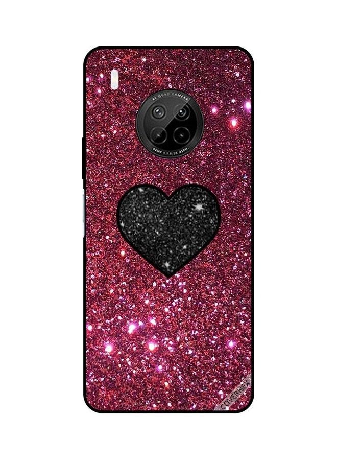 Covernex Heart In Glitters Protective Case Cover For Huawei Y9A Pink/Black