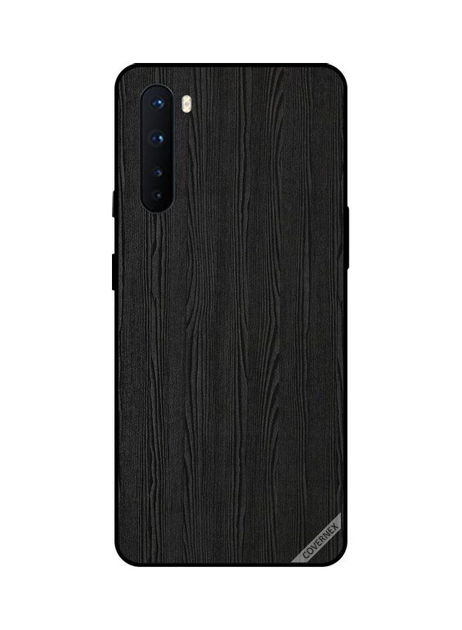 كوفرنيكس غطاء حماية واقٍ بنمط خشبي لهاتف ون بلس نورد أسود