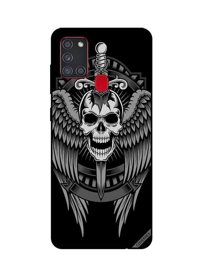 Covernex Skull Have Eagle Wings Design Protective Case Cover For Samsung Galaxy A21S Multicolour