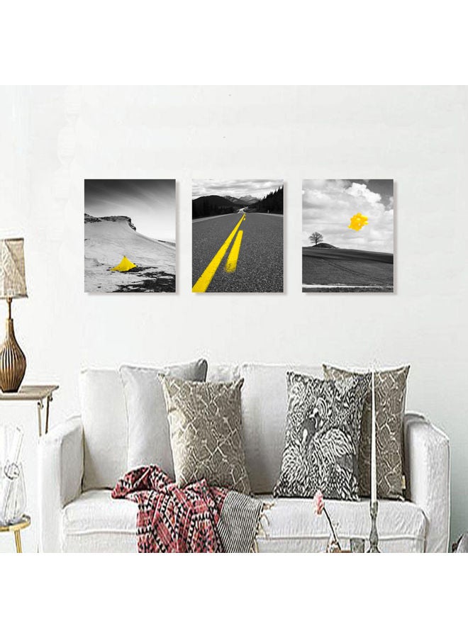 3-Piece Canvas Paintings With Frames Multicolor 43x8x32cm  - Image 2
