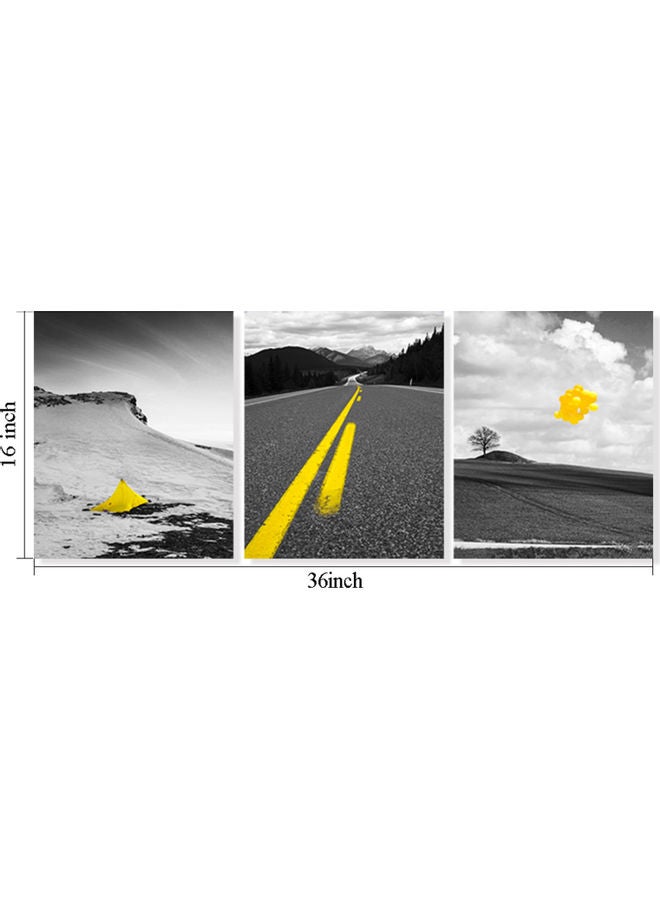 3-Piece Canvas Paintings With Frames Multicolor 43x8x32cm  - Image 4