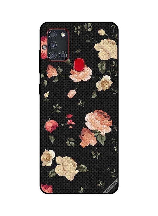 Covernex Colorful Lotus Protective Case Cover For Samsung Galaxy A21S Multicolour 