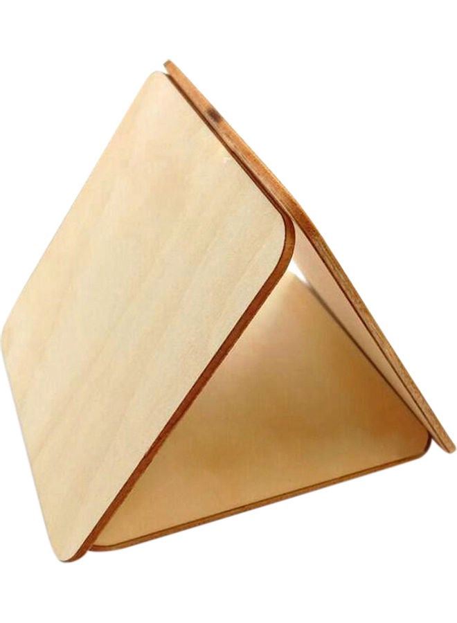 10-Piece Square Rounded Corners Protection Wooden Interlayer Wood Chip Brown 70mm  - Image 5