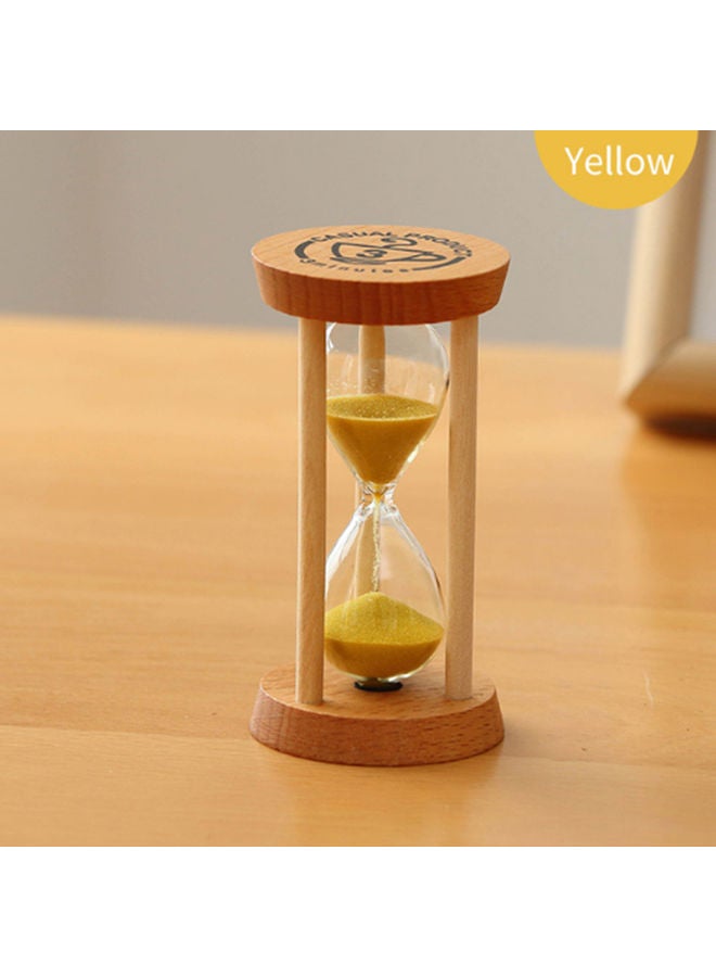 Hourglass Sand Clock Yellow 10x5x5cm  - Image 1