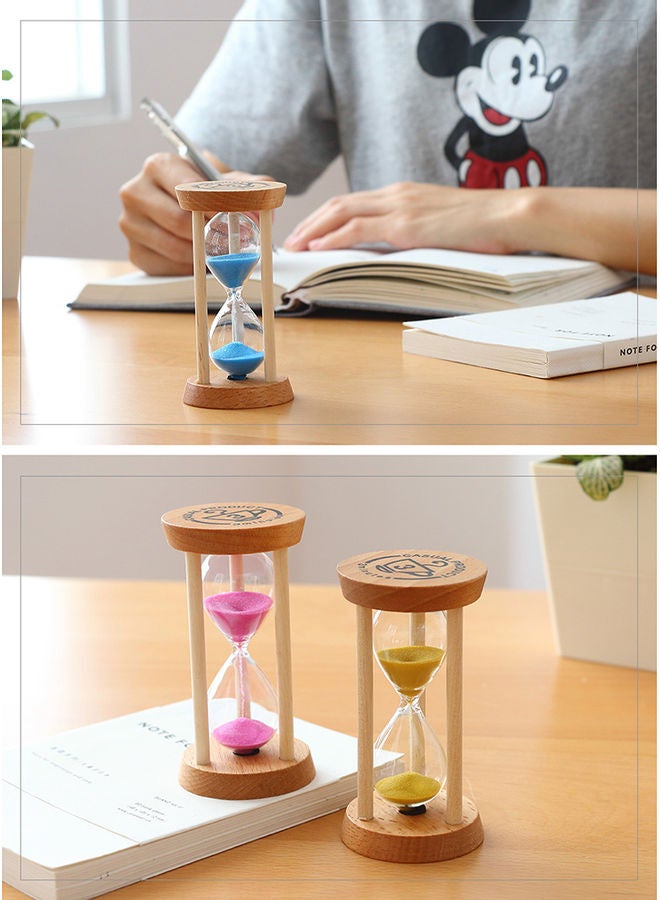 Hourglass Sand Clock Yellow 10x5x5cm  - Image 3