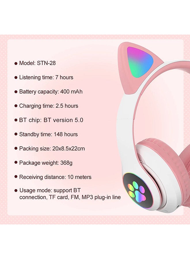 سماعة رأس لاسلكية وردي - Image 5