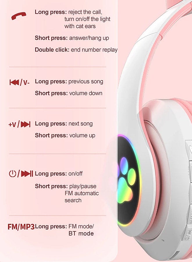 سماعة رأس لاسلكية وردي - Image 2