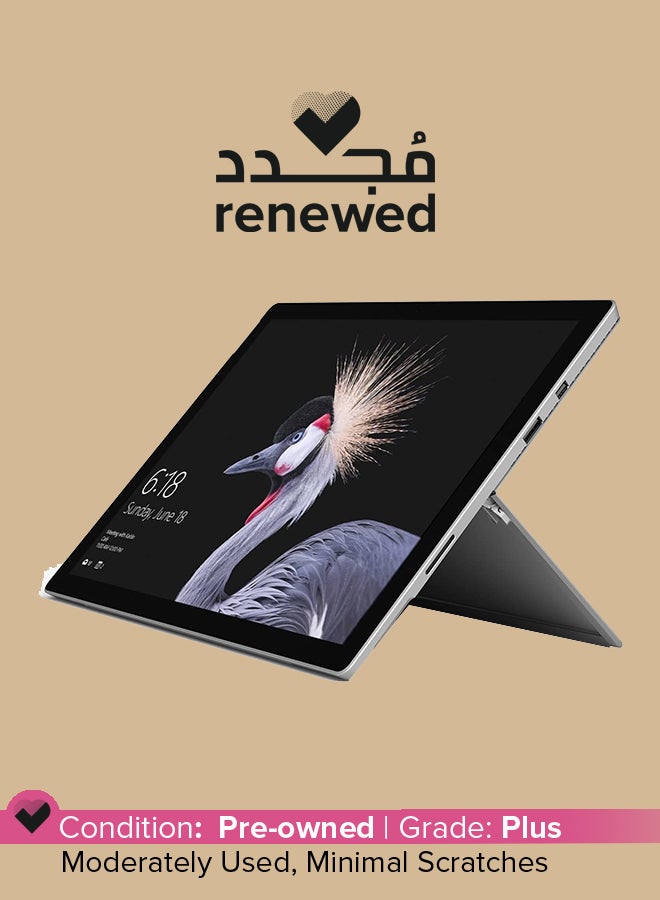 مايكروسوفت مُجدد - لابتوب سيرفيس برو ‎5 1796 موديل (2017) بشاشة مقاس 12.3 بوصة بخاصية اللمس المتعدد، ومعالج إنتل كور i5/ يدعم الجيل السابع/ وذاكرة رام سعة 8 جيجابايت/ ومحرك أقراص SSD سعة 256 جيجابايت/ وبطاقة رسومات إنتل مدمجة 620 بدقة عالية الوضوح فضي - Image 1