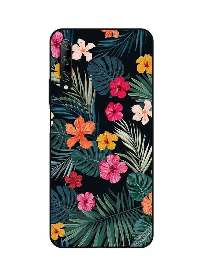 كوفرنيكس غطاء حماية بطبعة زهور وريش بلون أخضر داكن متعدد الألوان