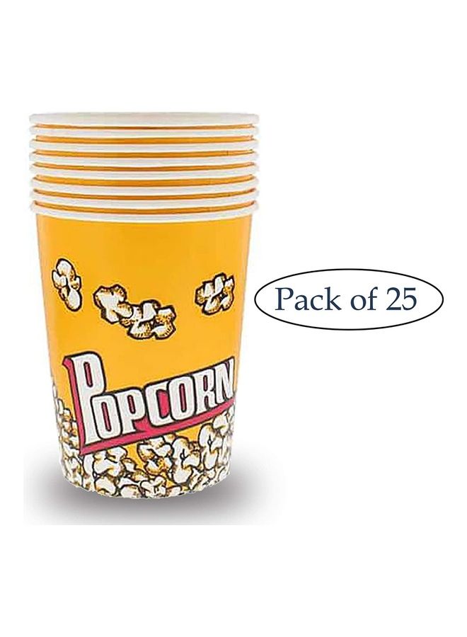 25-Piece Popcorn Reusable Bowls Orange - Image 2