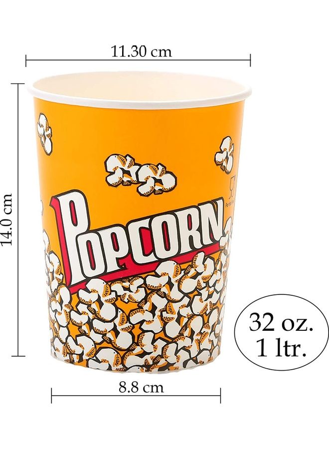 25-Piece Popcorn Reusable Bowls Orange - Image 3