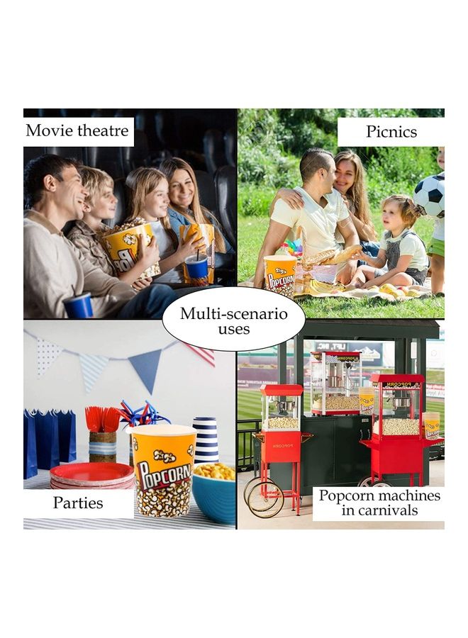 25-Piece Popcorn Reusable Bowls Orange - Image 4