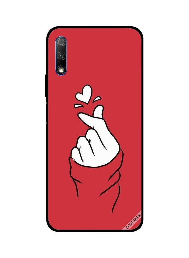 كوفرنيكس غطاء حماية بتصميم فرقعة أصابع وقلب حب لهاتف هونر 9X متعدد الألوان - Image 1