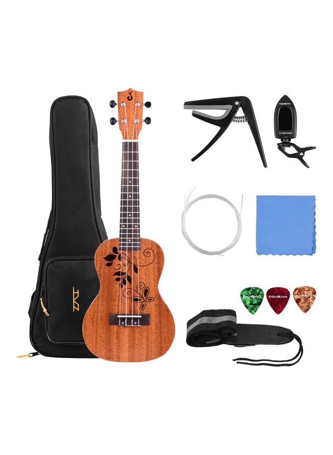 Generic 23-Inch 4-String Acoustic Ukulele Set  - Image 1