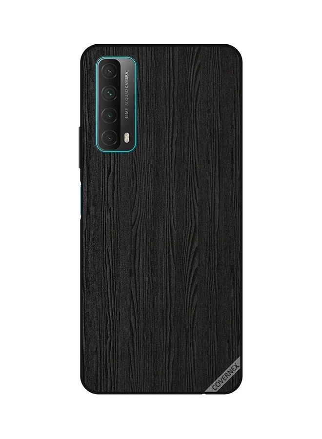 Covernex Wooden Pattern Protective Case Cover For Huawei Y7A/P Black