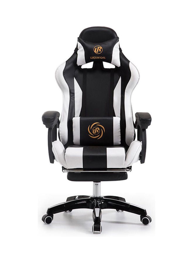 Generic Rotating Adjustable Armrest Gaming Chair Black/White 