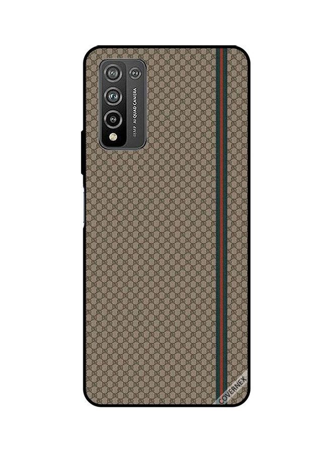 Strips On Brown Pattern Protective Case Cover For Honor 10X Lite Multicolour - v1617802887/N46335860A_1