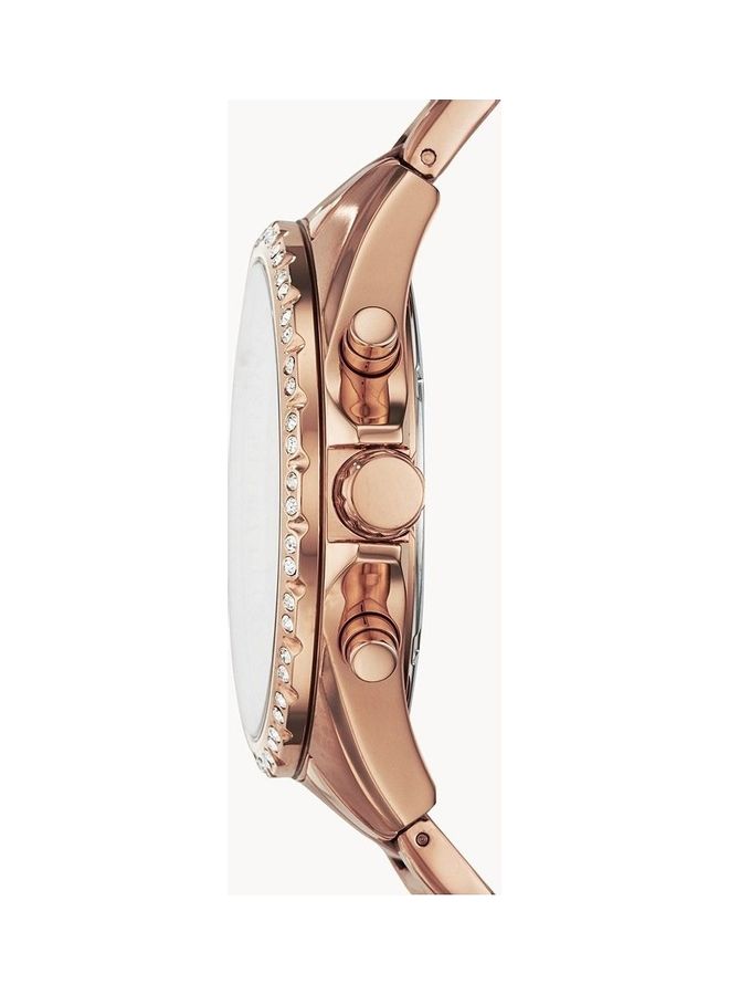 FOSSIL Women's Modern Courier Chronograph -Tone Stainless Steel Watch BQ3377  - Image 2