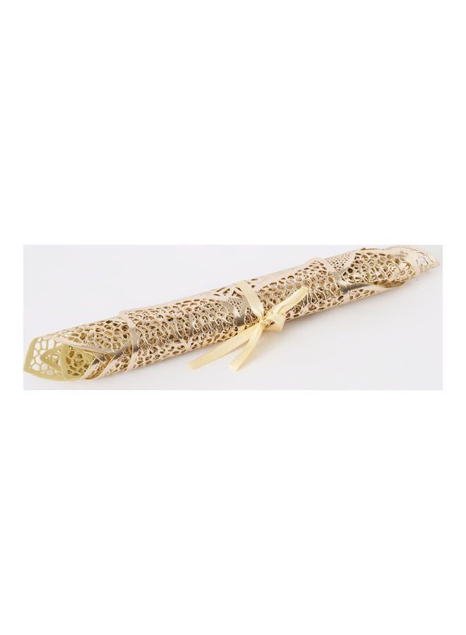 Home Box Ava PVC Table Runner Gold 35 x 90cm  - Image 1