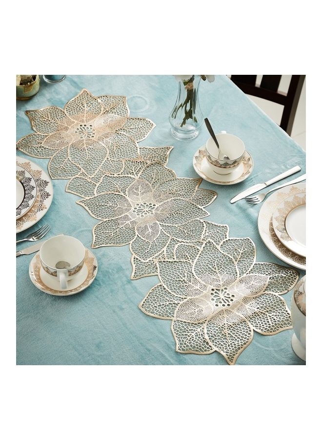 Home Box Ava PVC Table Runner Gold 35 x 90cm  - Image 2