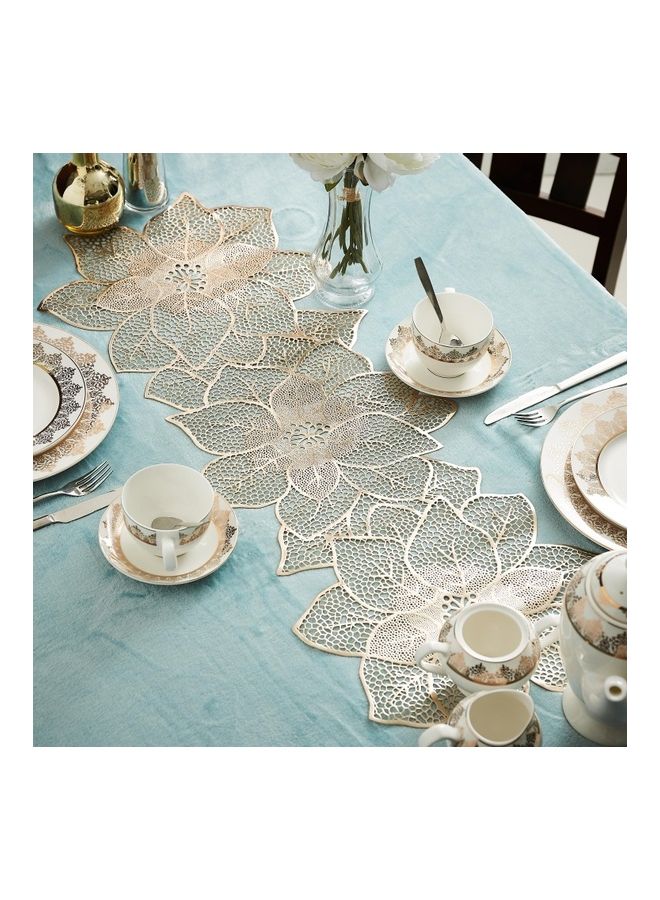 Home Box Ava PVC Table Runner Gold 35 x 90cm  - Image 4