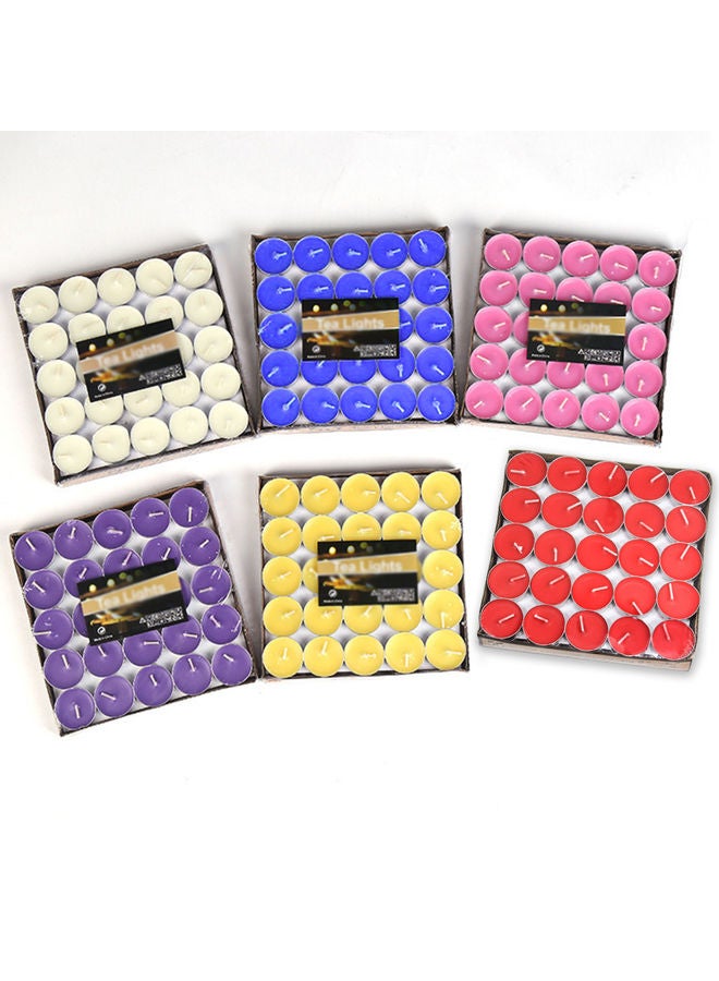 25-Piece Romantic Scented Tea Lights Candle White 18x2.5x18cm - Image 3