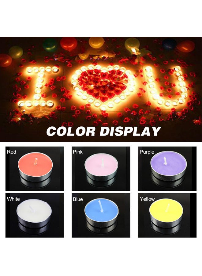 25-Piece Romantic Scented Tea Lights Candle White 18x2.5x18cm - Image 5