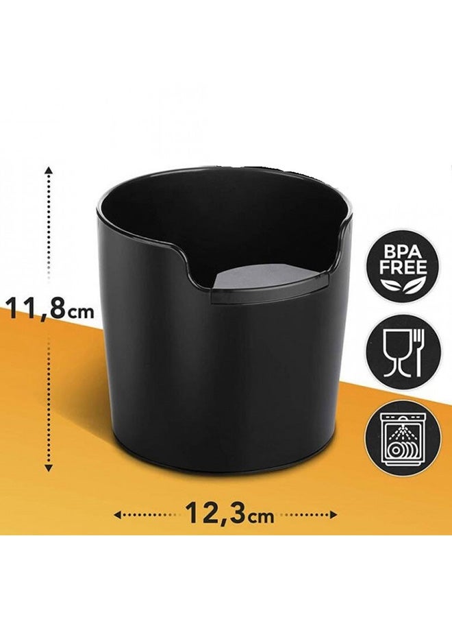 صندوق طحن القهوة وحاوية تفريغ الإسبريسو 1 لتر أسود 13x12x12سم - Image 2