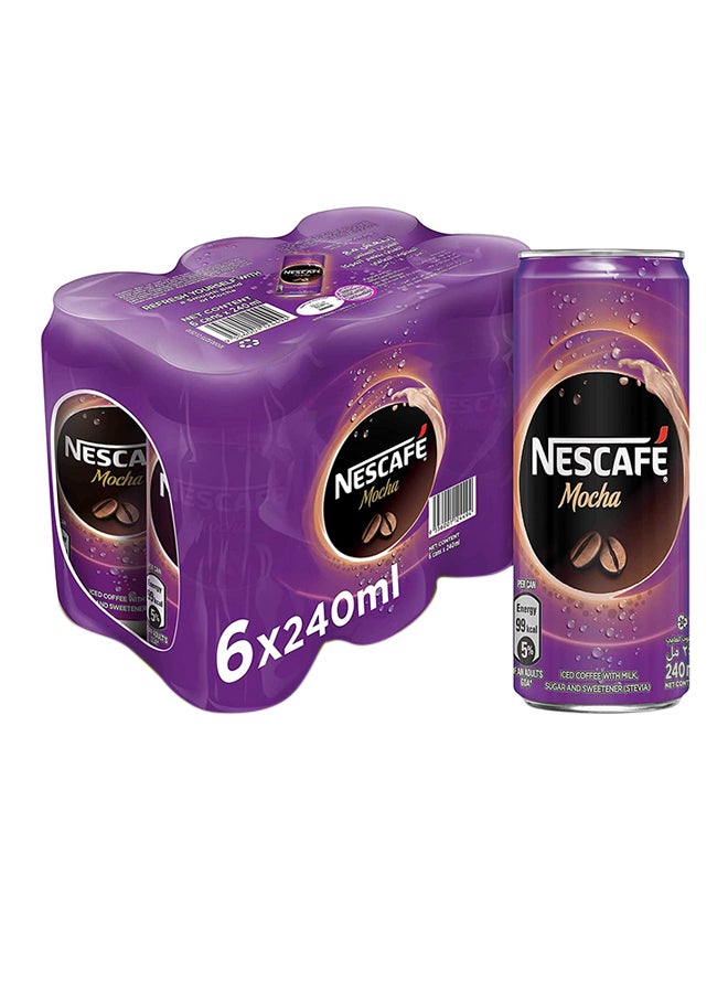 Nescafe - Mocha Ready To Drink Chilled Coffee Cans 240ml Pack of 6 - Image 1
