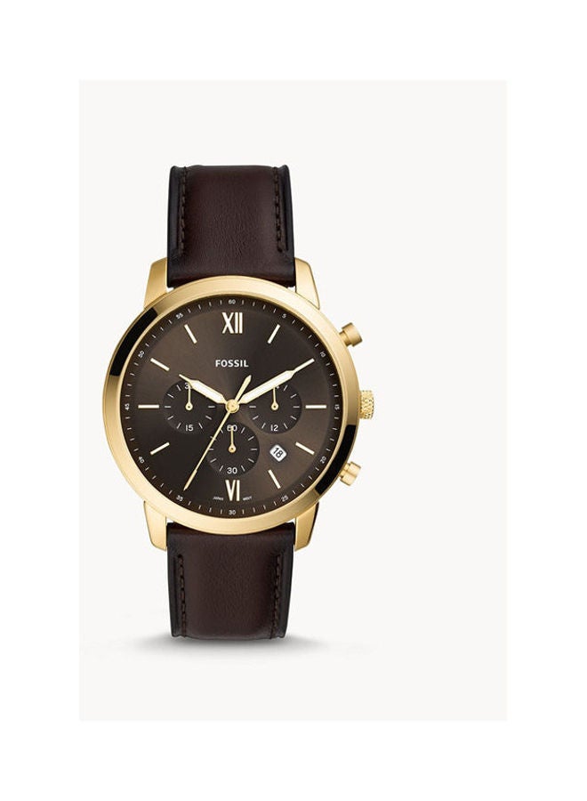 فوسيل ساعة يد نيوترا كرونوغراف بسوار من الجلد طراز FS5763 للرجال - Image 1