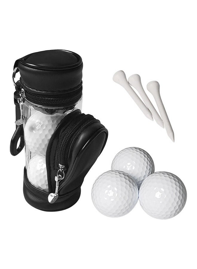 Generic - Golf Balls Bag Storage Case Holder with 3 Balls and 3 Tees Set - Image 1