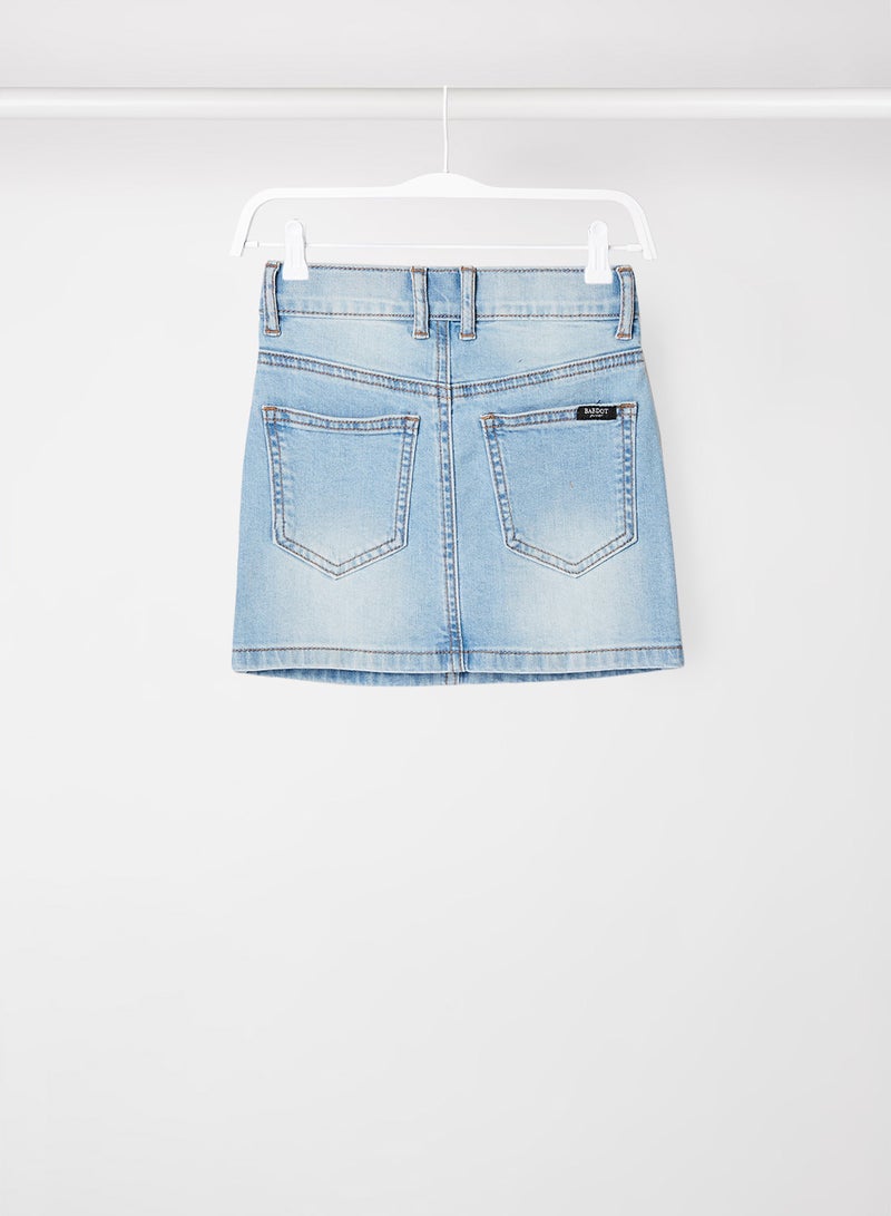 Bardot Junior Kids Liza Denim Mini Skirt Indigo  - Image 2