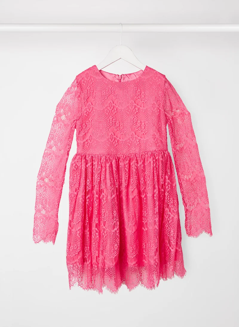 Bardot Junior Kids/Teen Gertrude Lace Dress Fuschia